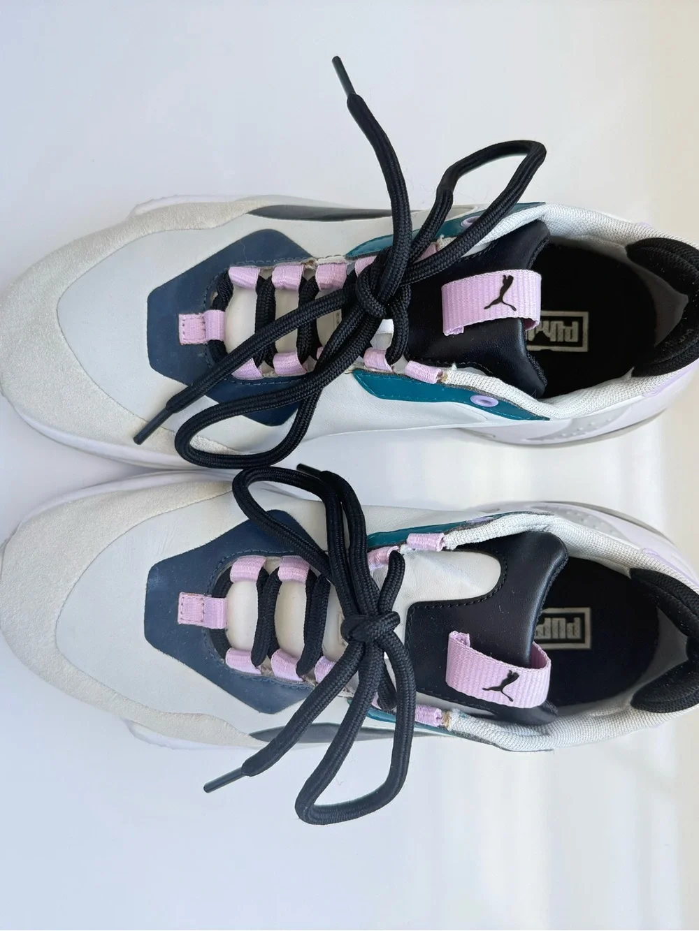 Puma White, Lavender & Teal Active Sneakers